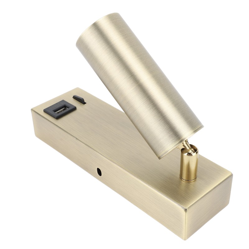 LED Wall Mounted Spotlight Adjustable Angle USB Port Design Stylish