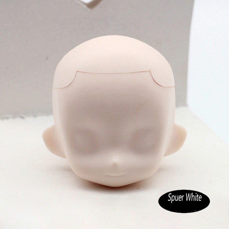 Blank Doll Head for 1/12 Ball Jointed Doll DIY Makeup