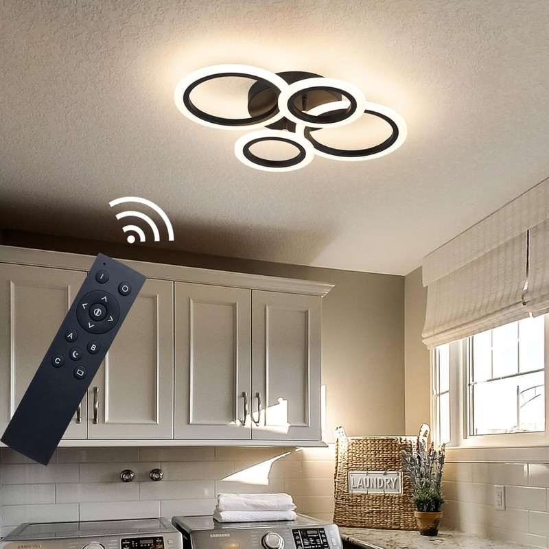 Shine LUEST 34W Modern LED Ceiling Light, 3000K-6000K Dimmable Ceiling