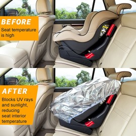 Ruiqas 2pcs Baby Car Seat Sun Shade Cover Reflective Infant Car Seat Sun Protection Cover Baby Travel Accessories 42.5 x 31.5in
