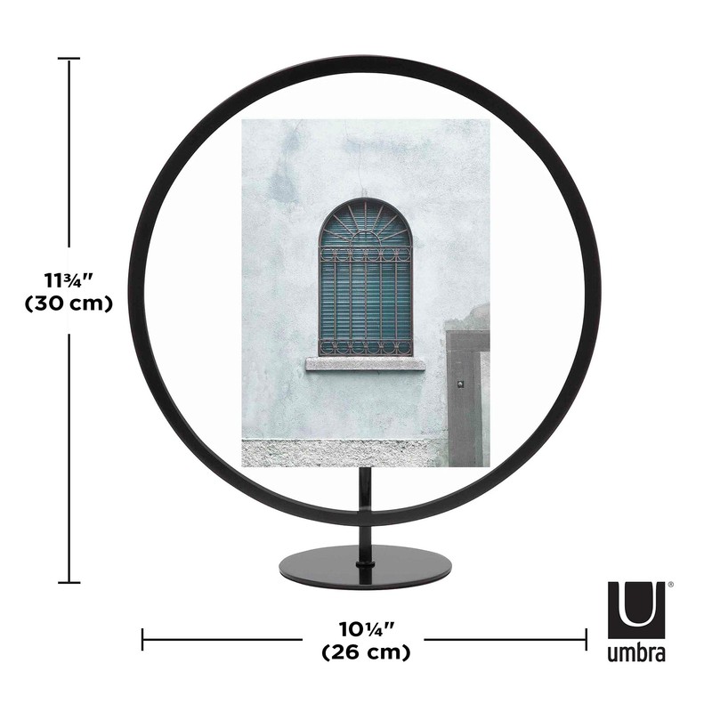 Umbra, Black Infinity Picture Frame, Unique Circular Display for Desk