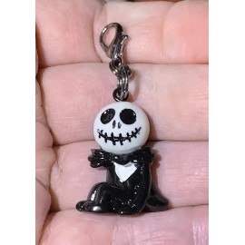 Jack Skellington Nightmare Before Christmas Charm Zipper Pull & Keychain Add On