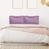 sourcing map Luxury Satin Oxford Pillowcases, Pair of 2 Mauve