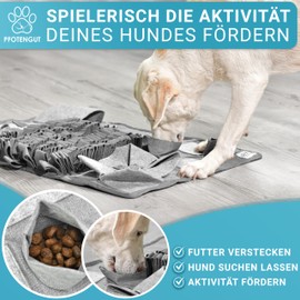 PFOTENGUT® Sniffing Rug for Dogs – High-Quality Sniffing Rug with 11 Training Elements and 3 Difficulty Levels – Sniffing Rug Dog – Dog Sniffing Rug