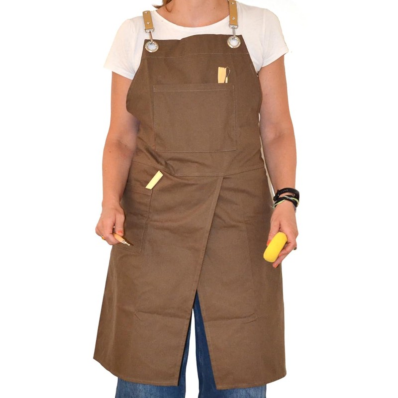 COROT Tablier de Potier Pottery Apron, Brown, One Size, brown