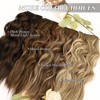 MORICA Invisible Wire Hair Extensions - 20 Inch Mixed Brown