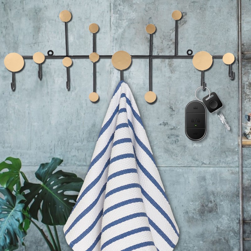 Wall Mounted Coat Rack Clothes Organizer Hooks Hanger for Hat