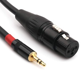 NANYI 3.5mm Stereo XLR (Female) Microphone Cable for Microphone or Pro Recording Mixing, (XLR Female 0.5m)