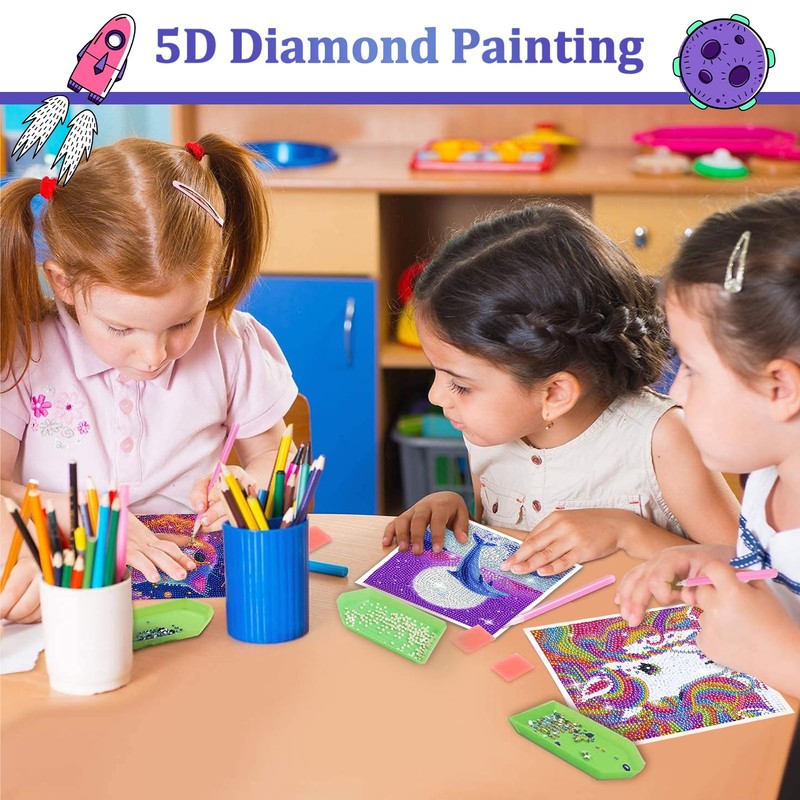 LYJOW Diamond Painting Children's Animals 5 Pieces DIY 5D Diamond