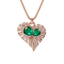 NINGAN Women's Necklace 925 Sterling Silver Rose Gold Birthday Stone Pendant Necklace from January to December Valentine's Day Birthday Gift, Sterling Silver