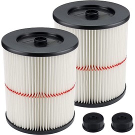 Replacement Filter for Shop Vac Craftsman 9-17816 Wet Dry Air Filter for 5 6 8 12 & Larger Gallon Vacuum Cleaner - 2 Pack