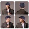 AOOWU Men Cotton Flat Cap, Newsboy Cap, Driving Hat, Adjustable