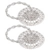 2Pcs Magnetic Curtain Tiebacks Stainless Steel Sparkling Crystal Flower Curtain