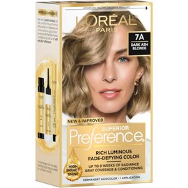 L'Oreal Paris Superior Preference - Tinte permanente luminoso que desafía la decoloración, tinte para el cabello hasta 9 semanas de resplandor, rubio 