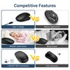 iClever MD165 Dual Mode Wireless Mouse, Bluetooth Type-C Rechargeable Mouse,