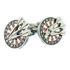 Dartboard & Darts Cufflinks