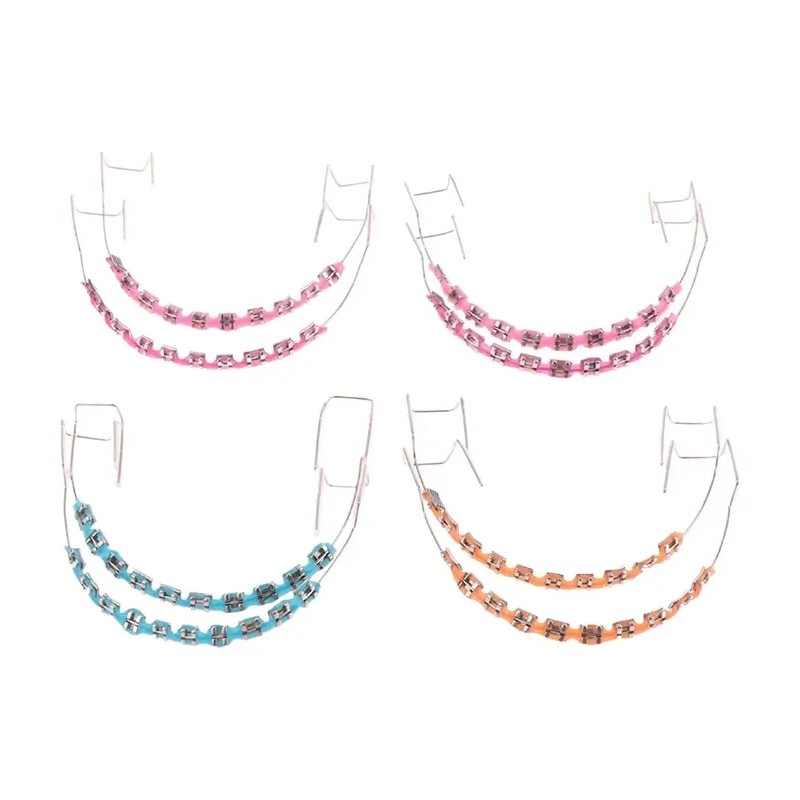 1par Soportes Coloridos Dentales Falsos Gancho 2025 Color Transparent