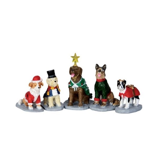 Lemax Village Collection Costumed Canines Set of 5 # 32126 by Lemax Village Collection