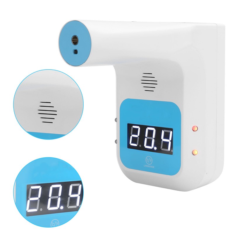 Infrared Forehead Thermometer Non Contact Digital LCD Wall Mounted Thermometer