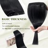 Elailite Real Hair Clip-In Extensions, 1 Weft, #1 Black, 50