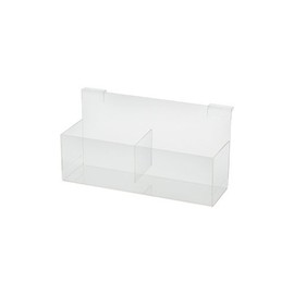 Double Display Bins Acrylic 14 L x 4.5 W x 4.5 D Inches