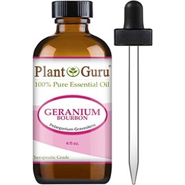 Geranium Bourbon Essential Oil 4 oz 100% Pure Undiluted Therapeutic Grade.