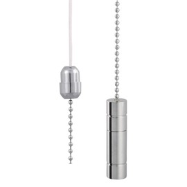Lampen-Zugschnur, Kette, Chromsilber, verschiedene Designs erhältlich Banded Cylinder
