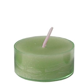 Spaas 12 Maxi Scented Clearlights, Tea Lights with Clear Holder, ± 10 Hours - Heart Warmings 0392156.193 Spring Green D 57 mm x H 28 mm