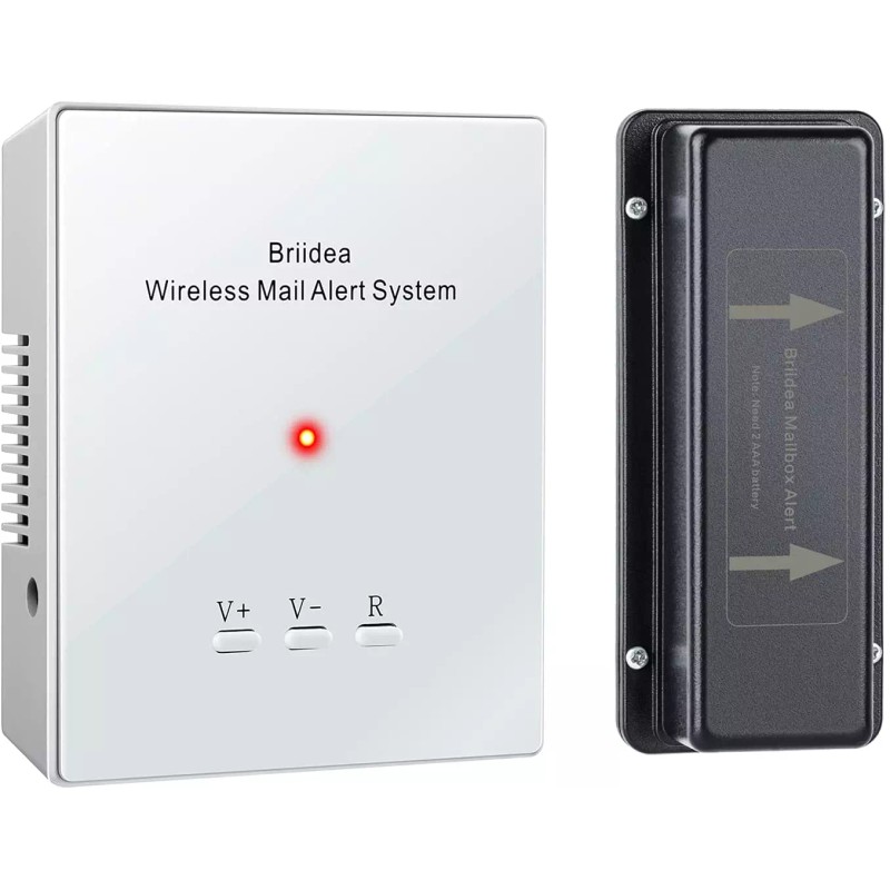 briidea Mailbox Alarm Briidea 500Ft Wireless Mailbox Alert with LED