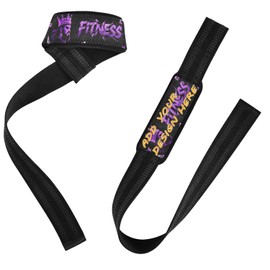 Cool King Pirate Fitness - Muñequeras y correas de elevación antideslizantes de 26 pulgadas, para levantamiento de pesas, culturismo, entrenamiento de fuerza, correas de amarre