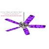 Deathrock Bats Purple - Ceiling Fan Skin Kit fits most