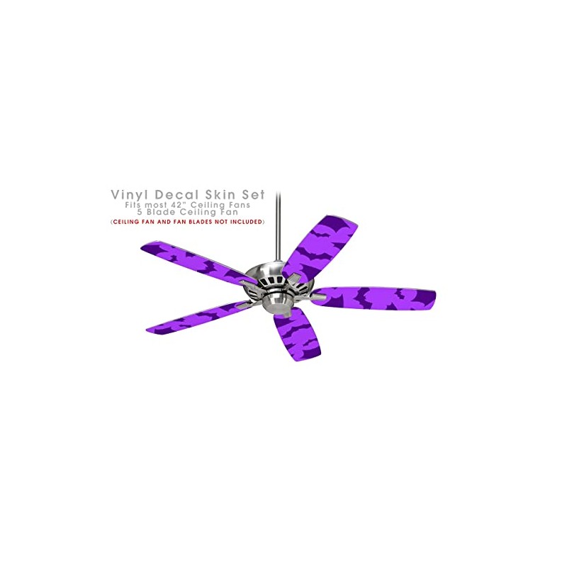 Deathrock Bats Purple - Ceiling Fan Skin Kit fits most