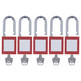 5 Set Lockout Tagout Locks Loto Locks Keyed Different Safety Lock,Red Lockout Tagout Locks with Keys,Lock Out Tag Out Padlocks, Safety Padlocks for Electrical Lockout Tag Out Kits