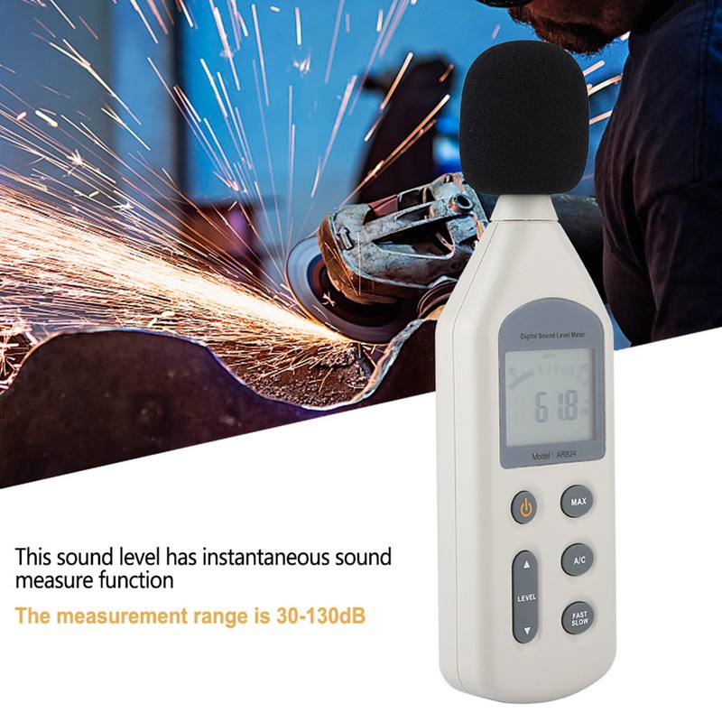 SMART SENSOR AR824 Digital Sound Level Meter Noise Tester Measuring