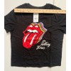 License Rolling Stones Women's Graphic Tee and Shorts Set, Black,