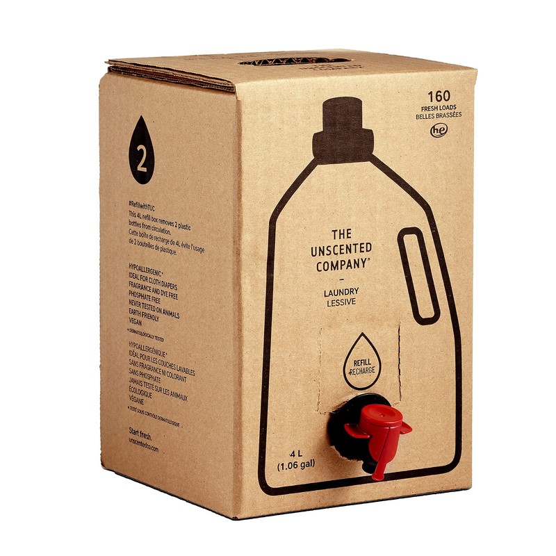 The Unscented Company Laundry Soap Refill Box, 1.06 GL