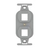 Leviton QuickPort Duplex Type 106 Insert, 2-Port, Grey, 41087-2GP