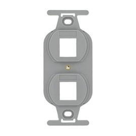 Leviton QuickPort Duplex Type 106 Insert, 2-Port, Grey, 41087-2GP