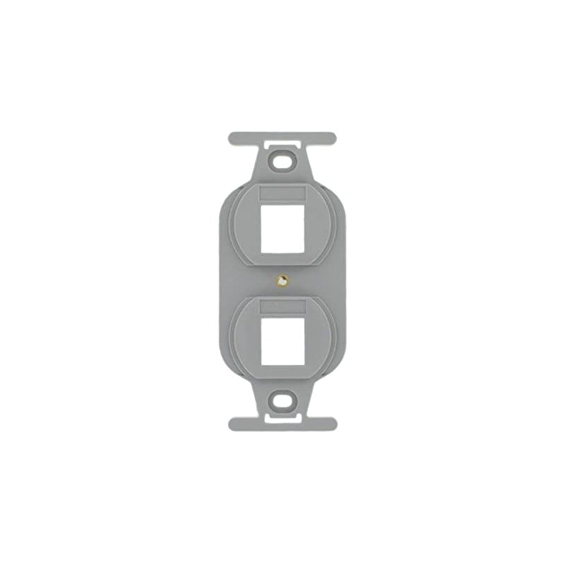 Leviton QuickPort Duplex Type 106 Insert, 2-Port, Grey, 41087-2GP
