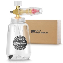 AutoManiacs Foam Cannon for Pressure Washer, Adjustable Car Wash Sprayer with 1/4 Inch Quick Connector, 1L Durable Snow Foam Blaster for Car & Truck Washing