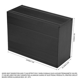 Fafeicy Aluminium Project Box, Electronic Enclosure for Enclosures, Junction Box with Screws, for DIY Electronics Project-82.2 x 145 x 200 mm, Other Electronic Components