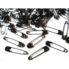 Small Tiny Black Safety Pins Bulk Size 00-0.75 Inch 1440 Pieces Premium Quality