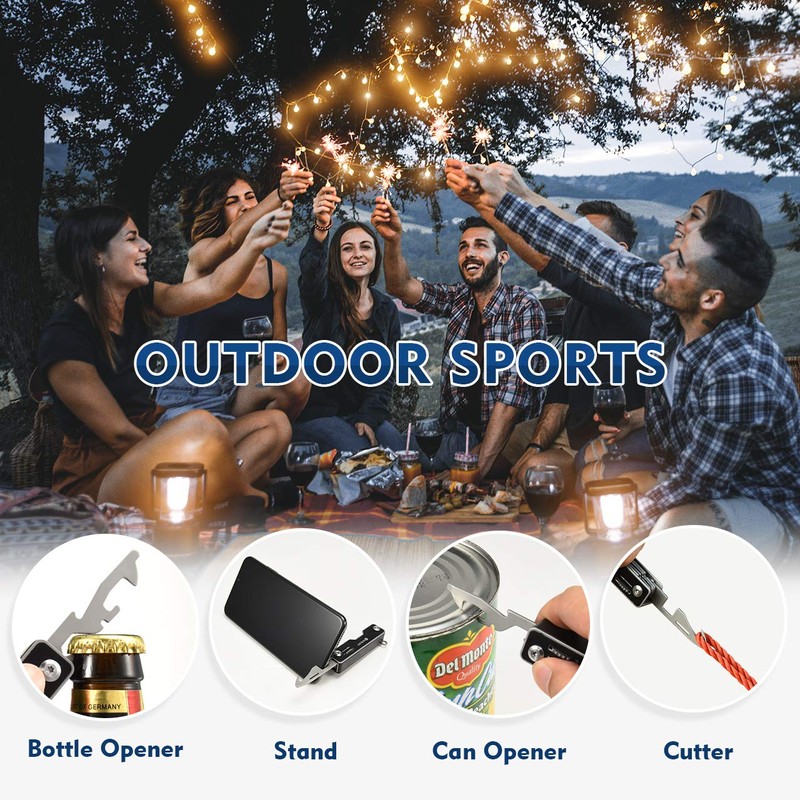 BIBURY EDC Multitool, 10 in 1 Pocket Size EDC Key