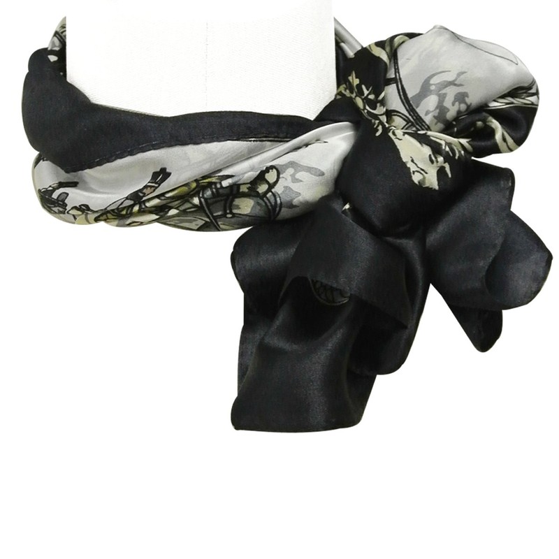 Wrapables Luxurious 100% Charmeuse Silk Square Scarf, Majestic Promenade