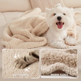 luciphia Super Soft Premium Fluffy Dog Blanket Cat Blanket for Pets Dogs Cats Puppies Black + Beige + Grey S (45 x 75 cm), Pack of 3 Blankets