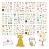 12 Sheets 219 Pieces Wedding Scrapbook Stickers Valentine's Day Wedding