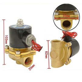 1/2" Solenoid Valves DC 2AV 2W160-15 Electric Normally Closed Way Solenoid Valve for Water Air Gas Fuels