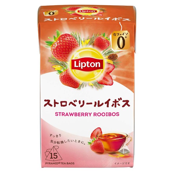 Lipton Strawberry Ivos, Tea Bags, 15 Bags, 6 Bags, Decaffeinated