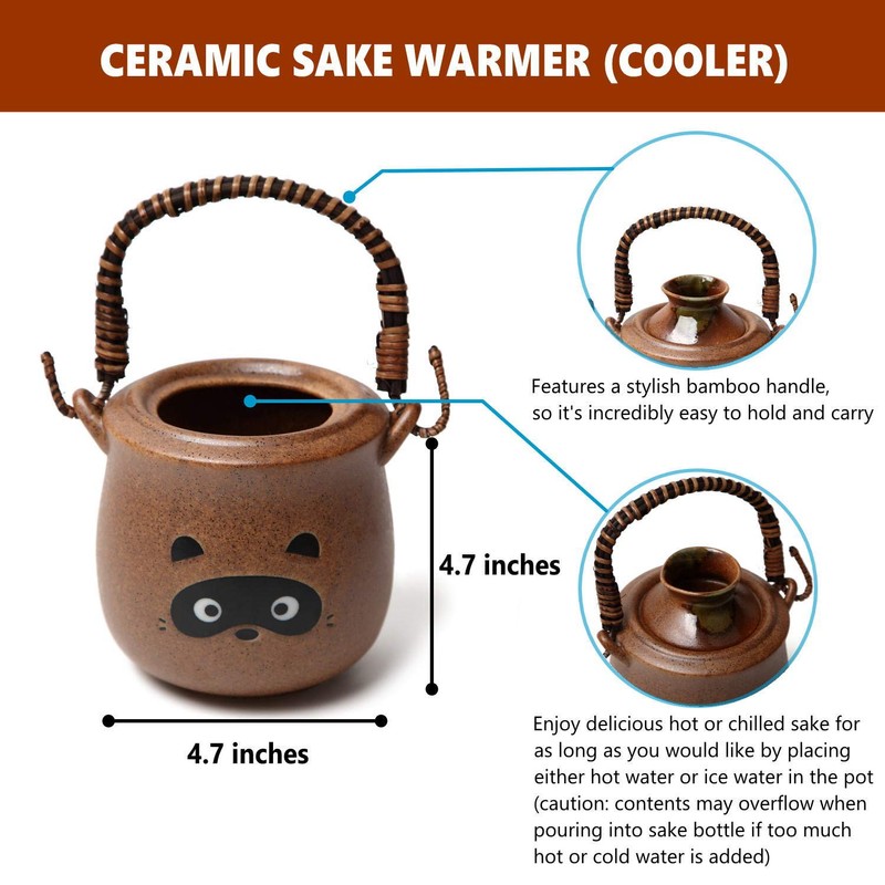 Traditional Japanese Pottery Sake Set - Exquisite Mino Ware Ceramic