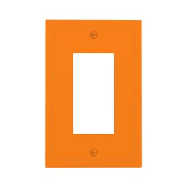 Bright/Light Orange 1 Gang Decorator Light Switch Cover Single GFCI/Rocker Outlet Switch Wall Plate for Dimmer,USB Outlet Mid Size